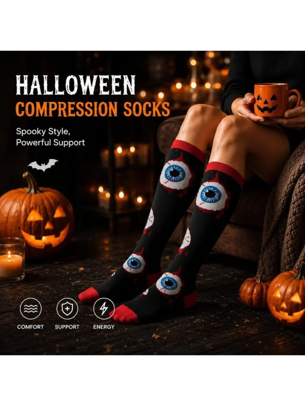 4 Pairs Compression Socks for Women - Best Support for Circulation, Travel